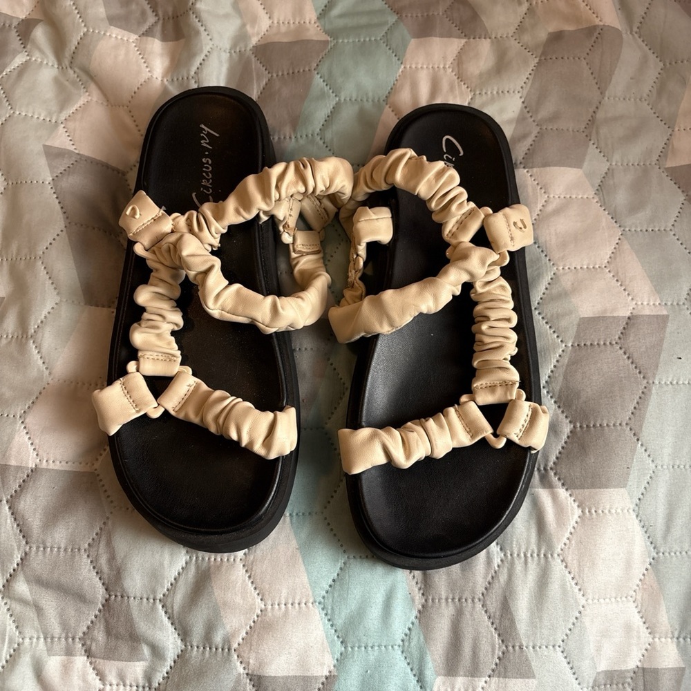 Cream Sandals by crown & ivy